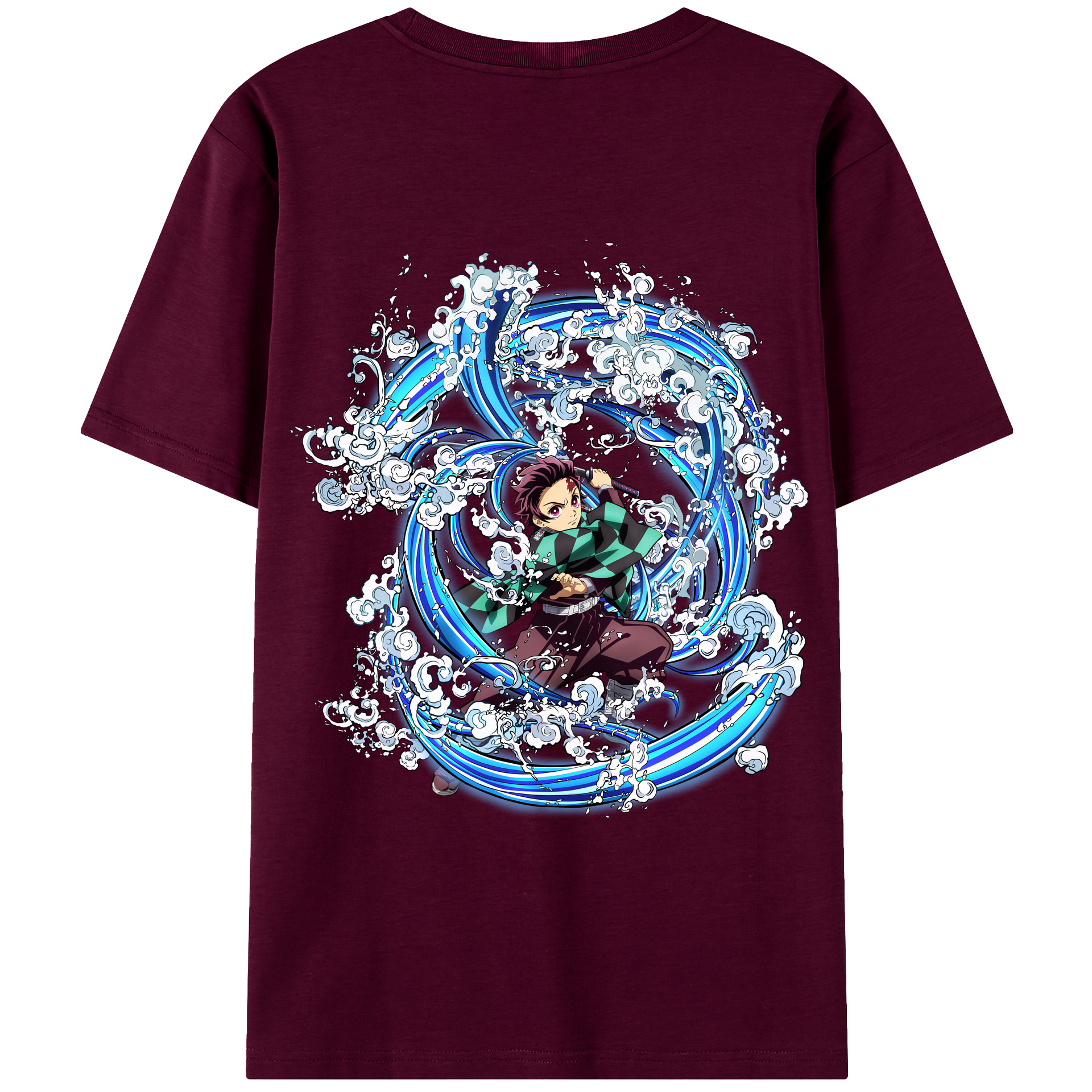 （画像用） 鬼滅の刃 竈門 炭治郎／かまど たんじろう Kamado Tanjirou レディース半袖Tシャツ(バックプリント)
